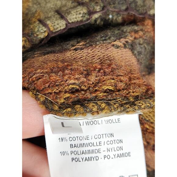 Vintage Italy Lenor Romano Wool Blend Nature Earth Tones Hues Large Sweater - Picture 5 of 6